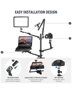 Soporte de Cámara NEEWER DS007 con Brazo de Boom 8kg 2