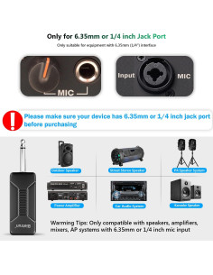 Micrófono Inalámbrico Bietrun wxm02 Doble Canal 50m 2