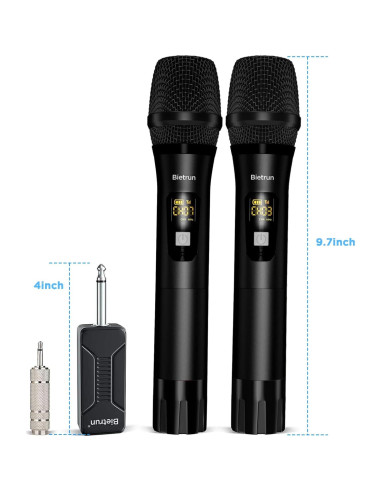 Micrófono Inalámbrico Bietrun wxm02 Doble Canal 50m
