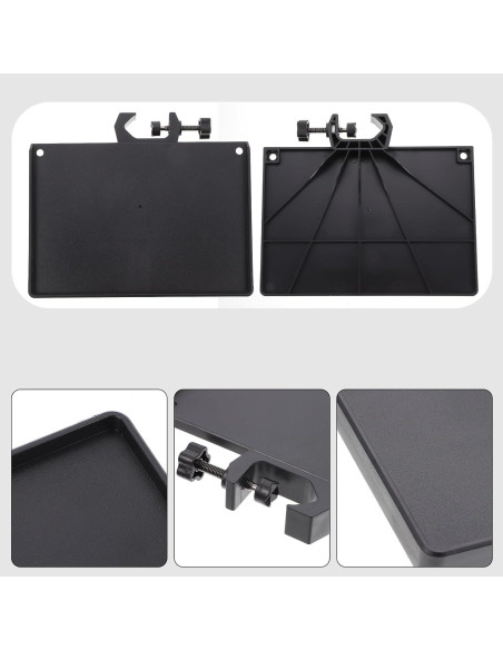 Bandeja Soporte Micrófono Ajustable Negro 20x14 cm