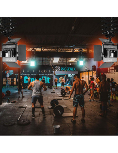 GVM Luz de Video LED RGB 800D - Kit de Iluminación 2 Paquetes