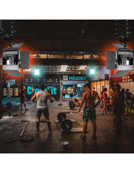 GVM Luz de Video LED RGB 800D - Kit de Iluminación 2 Paquetes