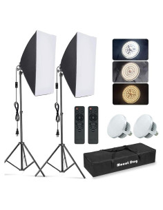 Kit de Iluminación Softbox MOUNTDOG 2x50x70cm LED 85W 5700K
