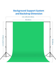 Kit de Iluminación Fotográfica NEEWER con Fondos y Soportes 2