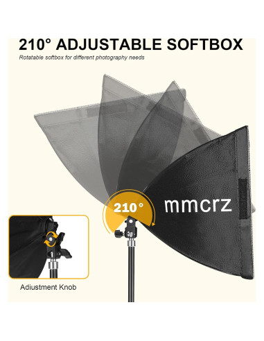 Kit de Iluminación Softbox Profesional mmcrz 2 Paquetes 16x16"