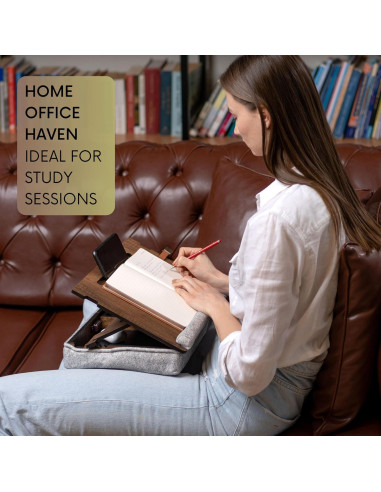 Bandeja para Laptop Ajustable Vigo Wood Nuez 37x27cm