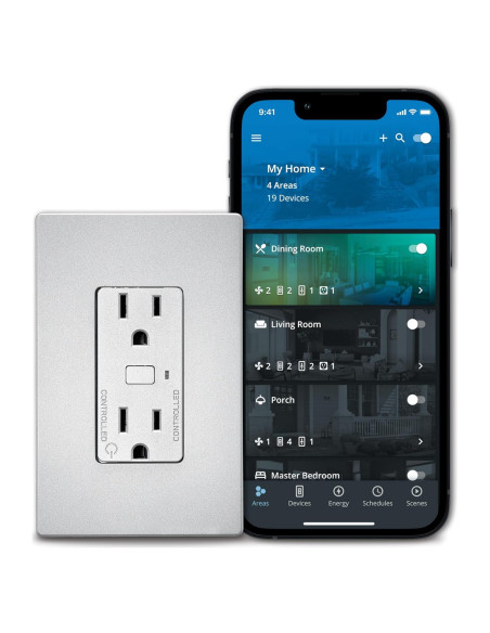 Enchufe Inteligente Wi-Fi Eaton EWFTRCR15 Granito Plateado