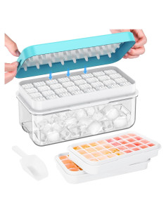 Bandeja de Hielo PHINOX 64 pcs con Tapa y Contenedor