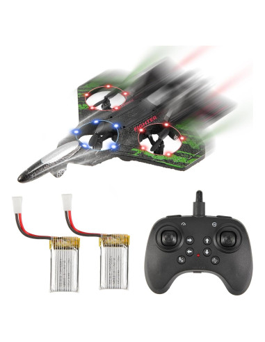 Dron RC LEFEI Aviones de Espuma 2.4GHz para Niños Verde