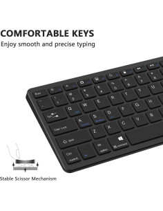 Teclado Bluetooth Inalámbrico TaIYanG para iPad y Tablets - Negro 2