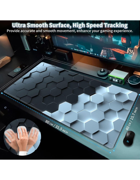 Alfombrilla de Ratón Grande EDGFRTOIO 800x400mm Antideslizante