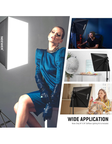 Kit de Iluminación NEEWER NK300 con Softbox 60x60cm y LED 35W
