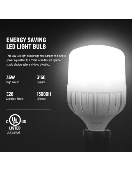 Kit de Iluminación NEEWER NK300 con Softbox 60x60cm y LED 35W