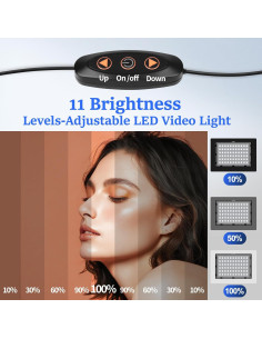 Kit de Iluminación LED GLOSHOOTING con Trípode 137 cm y 9 Filtros 2