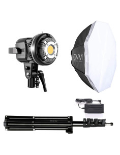 Kit de Iluminación Softbox GVM 80W con Montura Bowens 22in