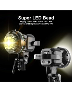 Kit de Iluminación Softbox GVM 80W con Montura Bowens 22in 2