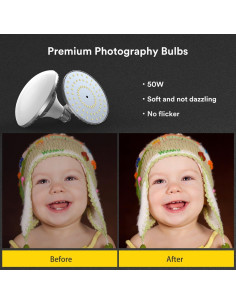 Kit de Iluminación Softbox RALENO 20x28" con Bombillas LED 50W 2