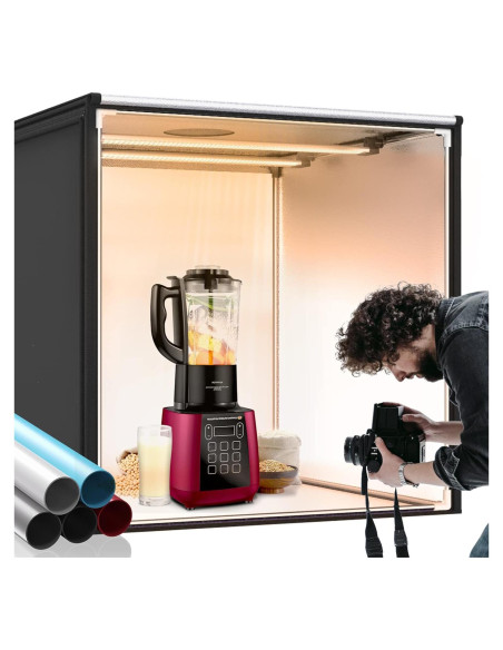 Kit de Caja de Luz Fotográfica FOSITAN 80x80 cm Dimmable Bi-Color