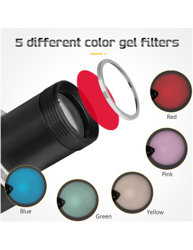 Kit Snoot Óptico Bowens NULBOFU con 34 Gobos y 5 Filtros