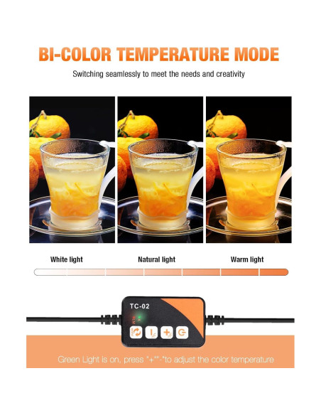 Kit de Caja de Luz Fotográfica FOSITAN 80x80 cm Dimmable Bi-Color