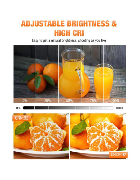 Kit de Caja de Luz Fotográfica FOSITAN 80x80 cm Dimmable Bi-Color