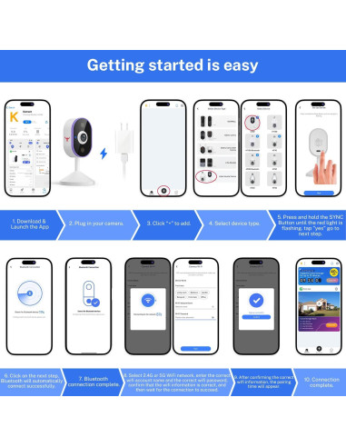 Cámara de Seguridad Inalámbrica SearByte C100, 720p, WiFi