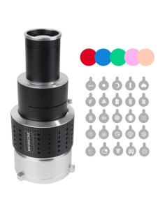 Kit de Proyector Gobo Bowens BAFONGCINE con 25 Gobos y 5 Filtros