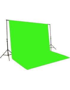 Kit de Pantalla Verde Chromakey Fancierstudio 3.05x6.1m con Iluminación 2