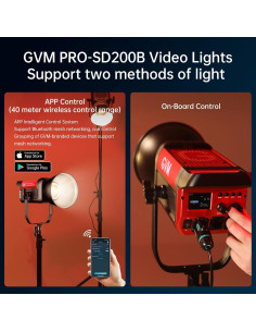 Kit de Iluminación GVM PRO-SD200B 200W con Softbox y Control DMX 2