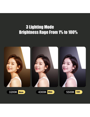 Kit de Iluminación Softbox YUOCU 50x70cm con Bombilla LED 85W