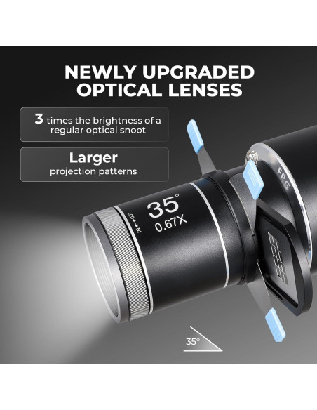 Snoot Conical Bowens Flyrivergo con 4 Aspas Barndoor