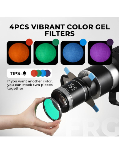 Snoot Conical Bowens Flyrivergo con 4 Aspas Barndoor