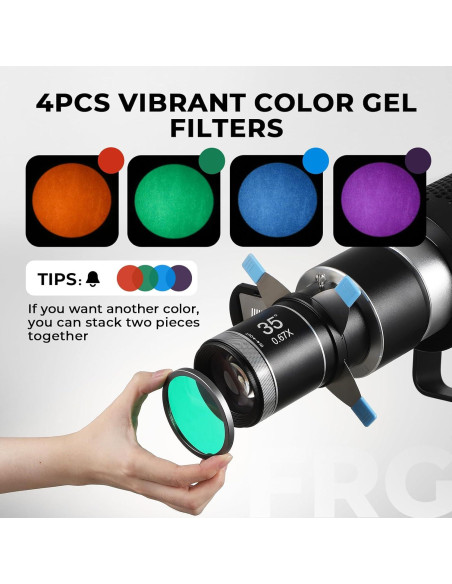 Snoot Conical Bowens Flyrivergo con 4 Aspas Barndoor