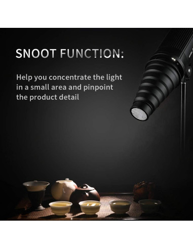 Kit Snoot Cónico Aluminio Soonpho para Flash Speedlite Bowens