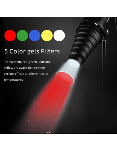 Kit Snoot Cónico Aluminio Soonpho para Flash Speedlite Bowens