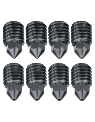 Kit de boquillas de acero endurecido 8 piezas para impresora 3D