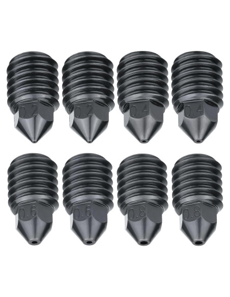 Kit de boquillas de acero endurecido 8 piezas para impresora 3D