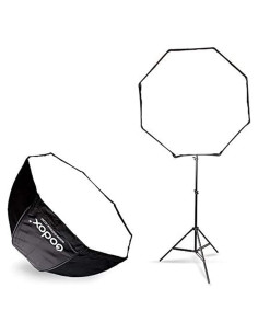 Godox Softbox Octagonal 80cm con Soporte de Luz 190cm