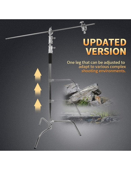 Soporte C ZUOCHEN con Brazo Oscilante 3.35m Acero Inoxidable