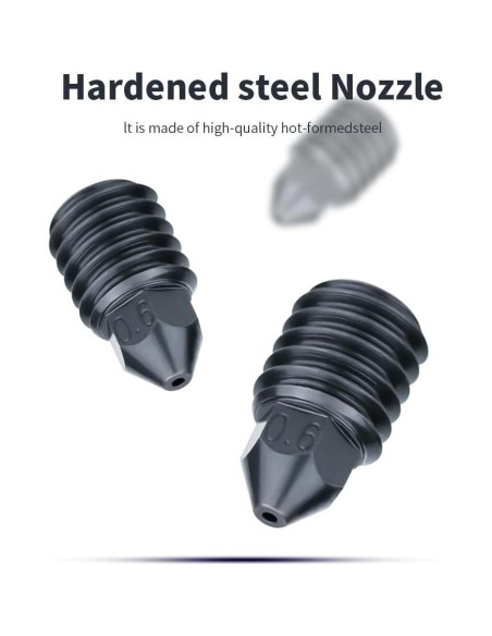 Kit de boquillas de acero endurecido 8 piezas para impresora 3D