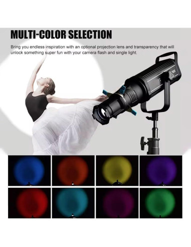 Kit Snoot Óptico BAFONGCINE con Lente 36 y 20 Gobos