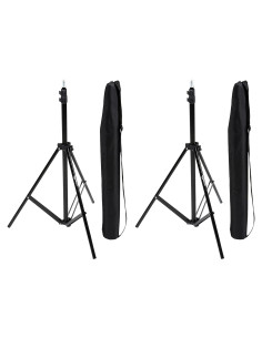 Soporte de trípode de fotografía Amazon Basics - Paquete de 2, 0.85 a 2.03 m, Negro