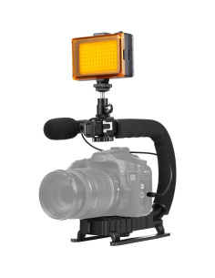 Kits de Estabilizador Puluz U/C con Luz LED y Micrófono 2