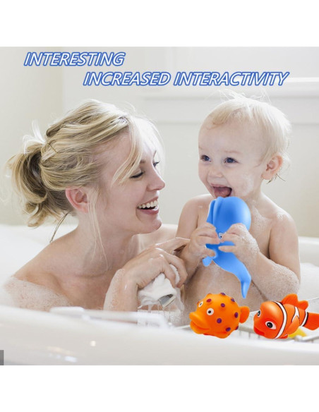 Juguetes de baño Baby Shark con bolsa de almacenamiento