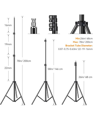 Kit de Iluminación Softbox Camnoon 2 Luces LED 85W Bi-Color