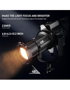 Kit Snoot Óptico GVM con 30 Gobos y 5 Filtros de Color 2
