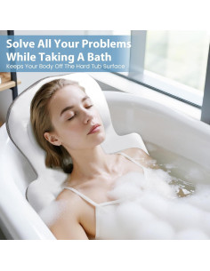 Almohada de Baño Naposeuo 129.5x40.6cm Soporte Espalda Cuello 2