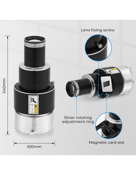 Snoot Óptico Bowens Flyrivergo con 25 Gobos y 4 Gelatinas