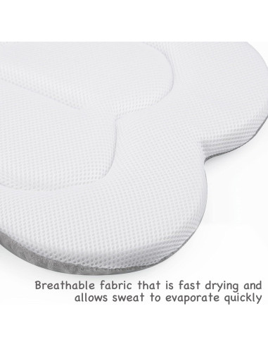 Almohadilla de Baño para Bebés PandaEar - Flor Gris 88.9 cm