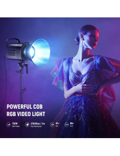 Luz LED Neewer CB100C 130W RGB 2700K-6500K con Soporte 2